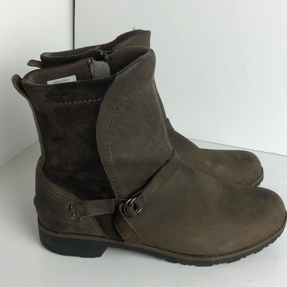 Eddie Bauer Covey Boot Women's Size 10 burgundy insulated side zipper - Picture 2 of 12